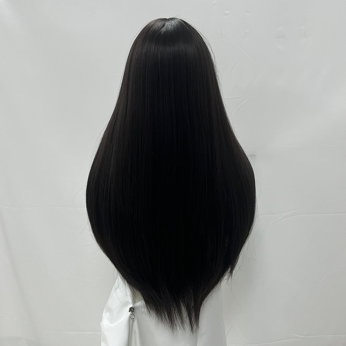 UBeauty Peluca Marrón Lisa 70cm, Con Raya S Realista, Color Natural y Flequillo,Apto para herramientas de calor
