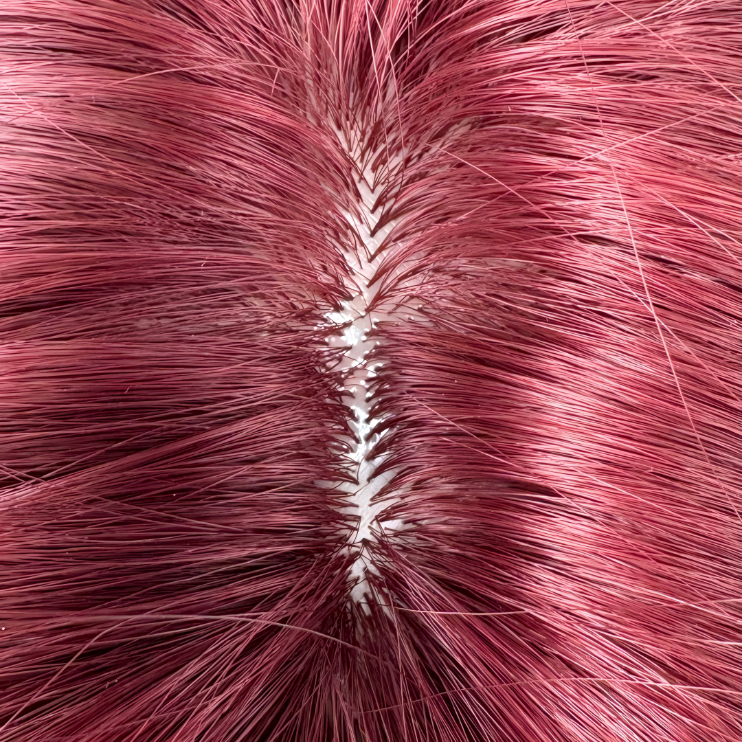 UBeauty Peluca De 66 CM, Rosa Con Mechas Rojo Cereza, Con Flequillo Y Termorresistente