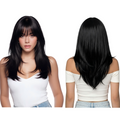UBeauty Peluca Negra Natural 45CM, Con Corte En Capas,Apto para herramientas de calor