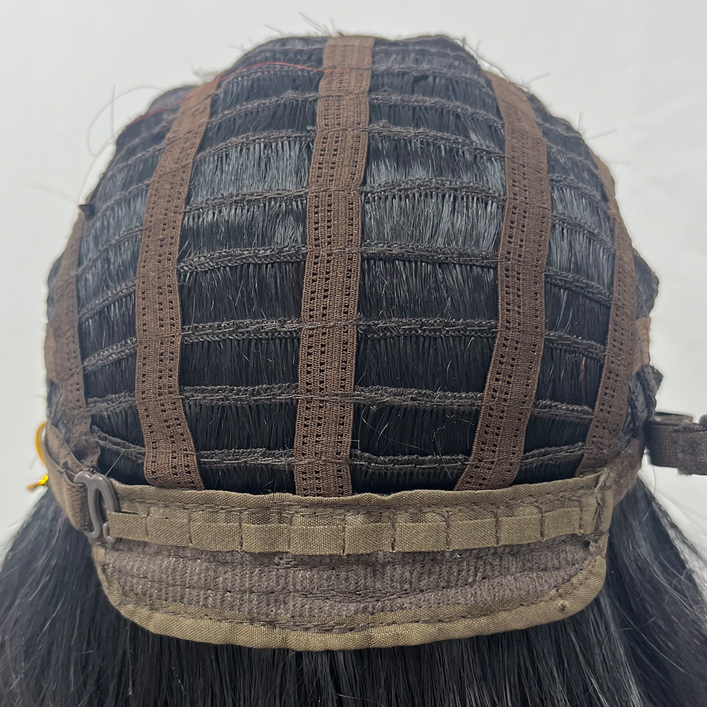Peluca de 66 centímetro con Mechas Balayage  Fleco en ‘V’ • Ondas Naturales  Para Diario, Fiesta, Viajes Colores Disponibles: Rojo Vibrante, Azul Eléctrico, Morado Mystic