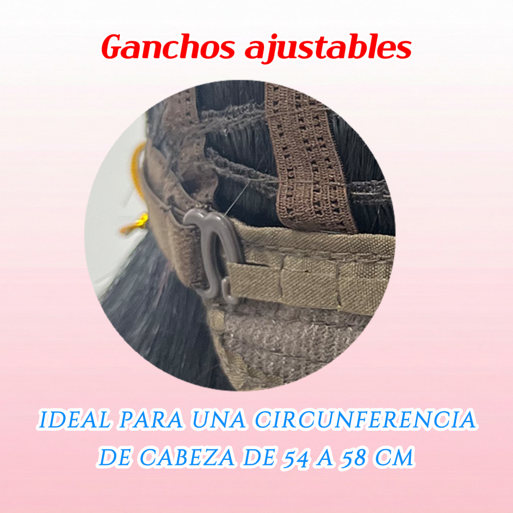 UBeauty Peluca Larga De 68 Cm En Onda De Agua Color Negro, Con Flequillo Y Termorresistente