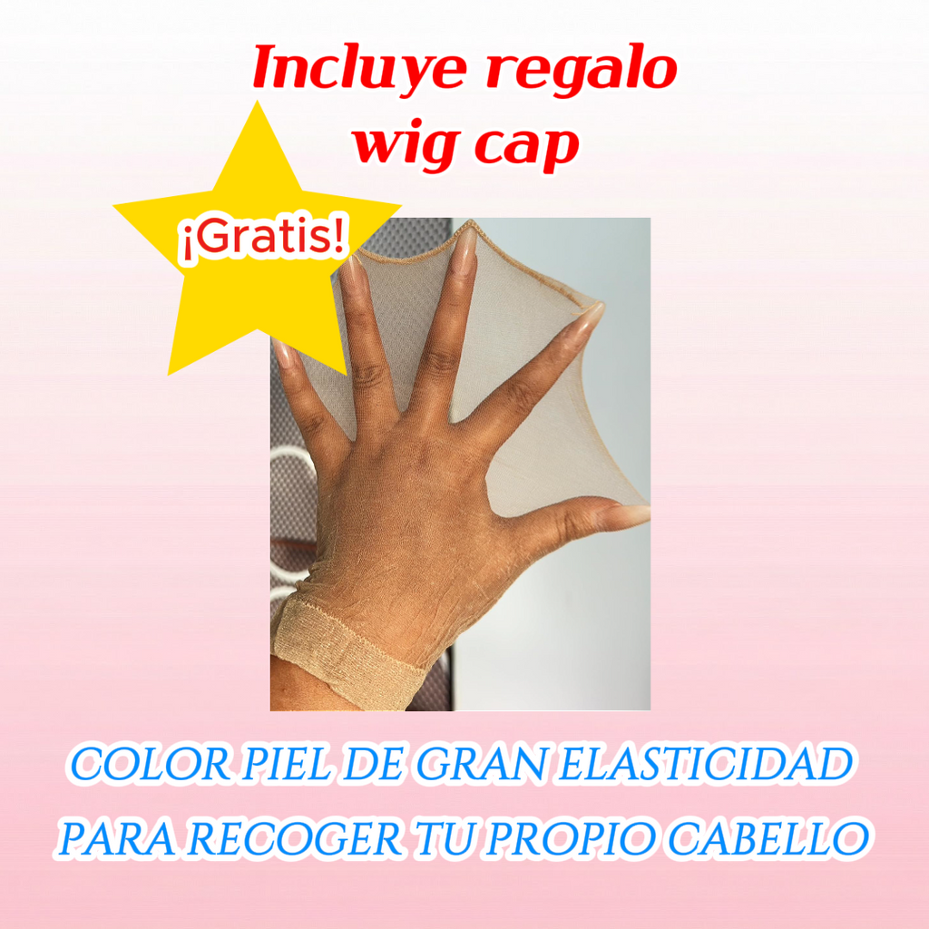 UBeauty Peluca Larga De 68 Cm En Onda De Agua Color Negro, Con Flequillo Y Termorresistente